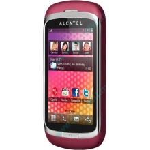 Красно-розовый телефон Alcatel One Touch 818 (Реутов)