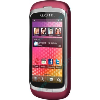 Красно-розовый телефон Alcatel One Touch 818 (Реутов)